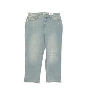 NEW Style & Co Capri Mid Rise Distressed Women's size 12P light Blue Denim Jeans